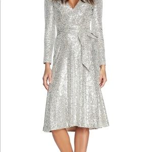 Dress The Population long sleeve sequin dress